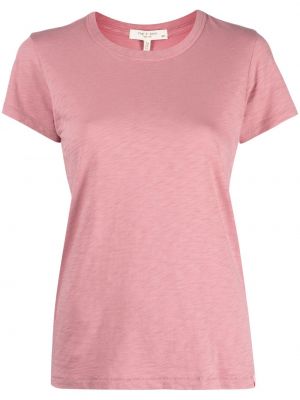 Памучна тениска Rag & Bone розово