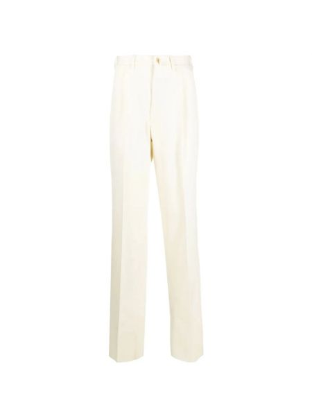 Białe proste spodnie Giuliva Heritage