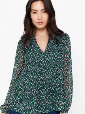 Блузка-боди с круглым вырезом Cortefiel зеленая
