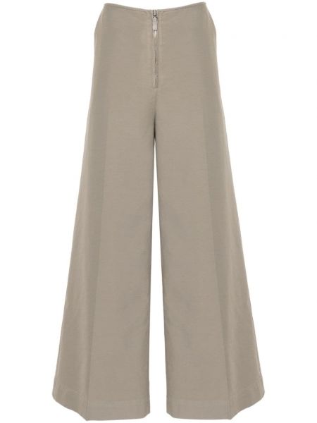 Pantalon palazzo en coton Toteme gris