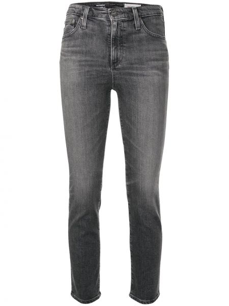 Джинсовые укороченные брюки Ag Jeans, серые