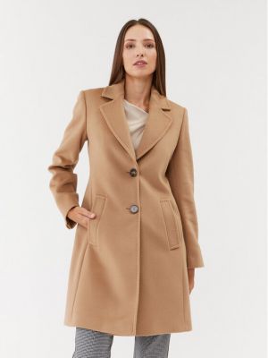 Vlněný kabát Marella hnědý