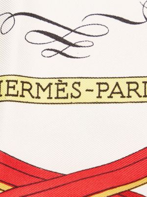 Hedvábný šál Hermès bílý