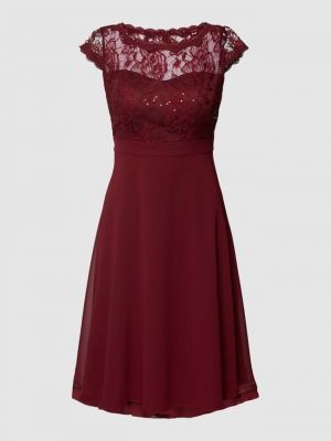 Кружевное коктейльное платье Christian Berg красное