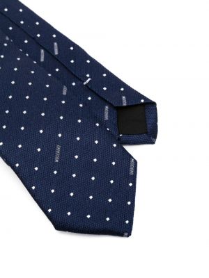 Krawat żakardowy Moschino niebieski