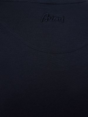Bavlněné tričko jersey Brioni černé