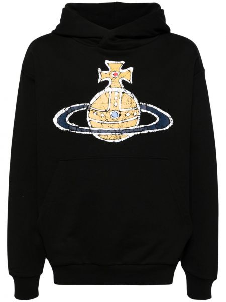 Pamučna hoodie s kapuljačom Vivienne Westwood crna