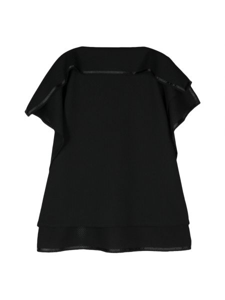 Koszulka bez rękawów z falbankami asymetryczna Junya Watanabe czarna