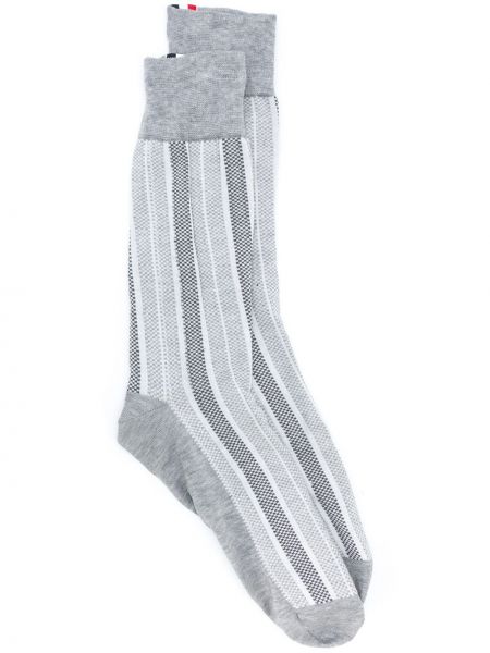 Calcetines a rayas Thom Browne gris