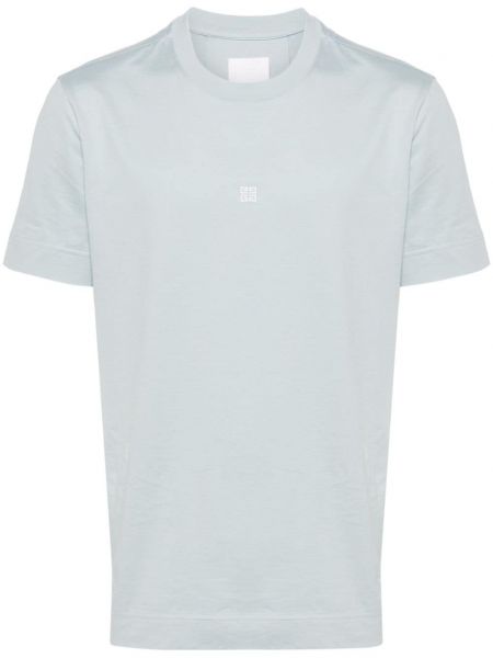 Kokvilnas t-krekls ar izšuvumiem Givenchy zils