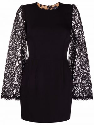 Κοκτέιλ φόρεμα με δαντέλα Dolce & Gabbana μαύρο