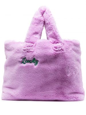 Nakupovalna torba iz krzna Natasha Zinko vijolična