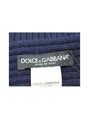 Bufanda de lana de punto Dolce & Gabbana Pre-owned azul