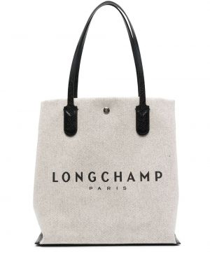 Shopperka Longchamp srebrna