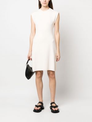 Mini šaty bez rukávů Yves Salomon bílé