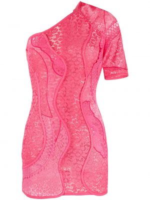Μini φόρεμα με δαντέλα Stella Mccartney ροζ