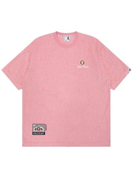 Žakardinis marškinėliai Aape By *a Bathing Ape® rožinė