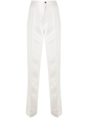 Pantaloni plisate Rotate alb