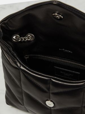 Bolsa de hombro acolchada Saint Laurent negro