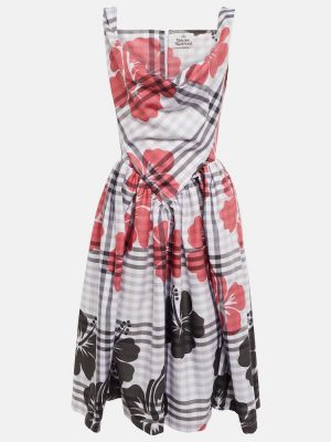 Βαμβακερή μίντι φόρεμα με σχέδιο Vivienne Westwood