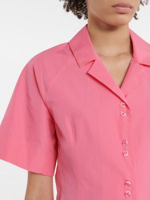 Bombažna bluza Sportmax roza