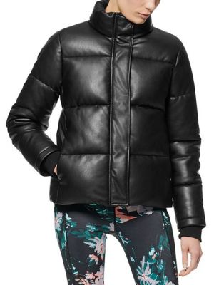 Кожаная куртка из искусственной кожи Marc New York черная