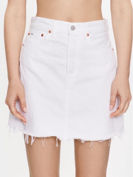 Джинсовая юбка Polo Ralph Lauren белая