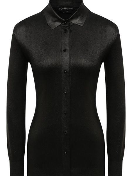 Блузка из вискозы Tom Ford черная