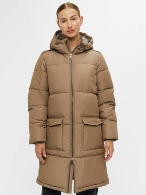 Зимнее пальто Object коричневое