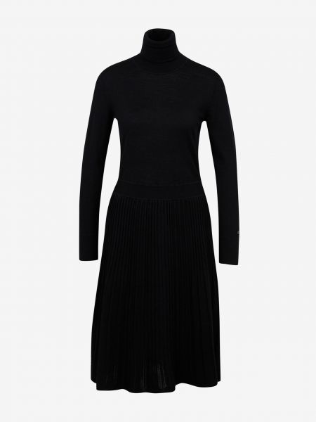 Vlnená dlhá sukňa Calvin Klein čierna