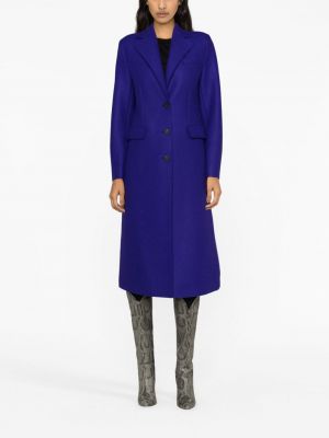 Vlněný kabát s knoflíky Harris Wharf London fialový