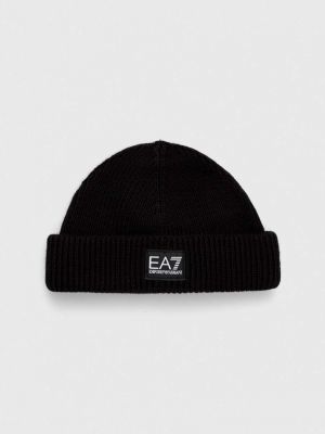 Вълнена шапка Ea7 Emporio Armani черно