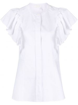 Βαμβακερή μπλούζα Chloé λευκό