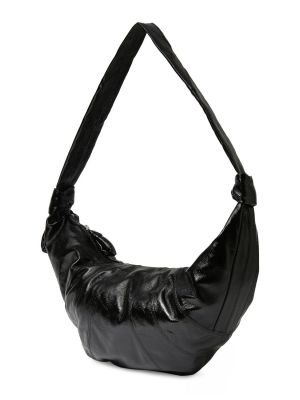 Βαμβακερή τσάντα χιαστί Lemaire μαύρο
