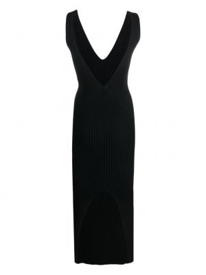 Kleid mit v-ausschnitt Róhe schwarz