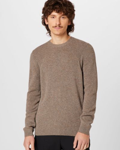 Меланжов пуловер Brax кафяво
