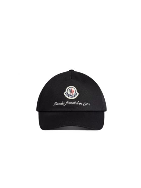 Czarna czapka z daszkiem Moncler