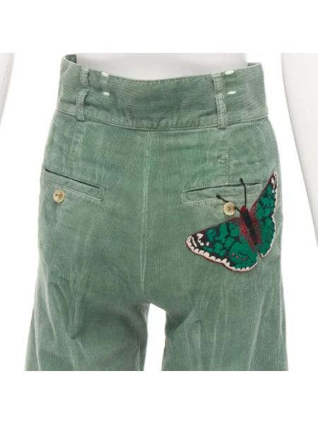 Faldas-shorts de pana retro Gucci Vintage verde