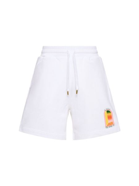 Pantalones cortos de algodón con efecto degradado Casablanca blanco