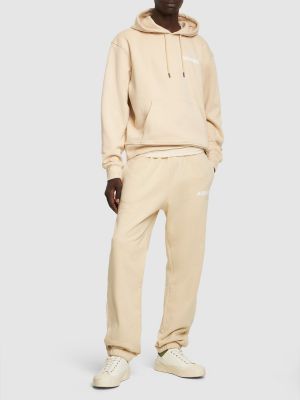 Pantalones de chándal de algodón Jacquemus beige