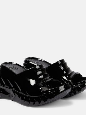 Izliektas platformas sandales Givenchy melns