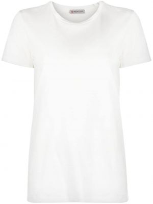 Тениска с кръгло деколте Moncler бяло
