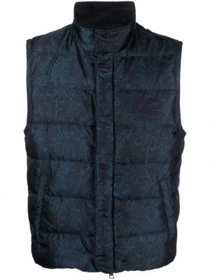 Paisley-muster mustriline vest Etro sinine