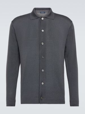 Camicia di lana Thom Sweeney grigio