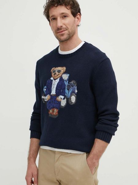 Хлопковый свитер Polo Ralph Lauren синий