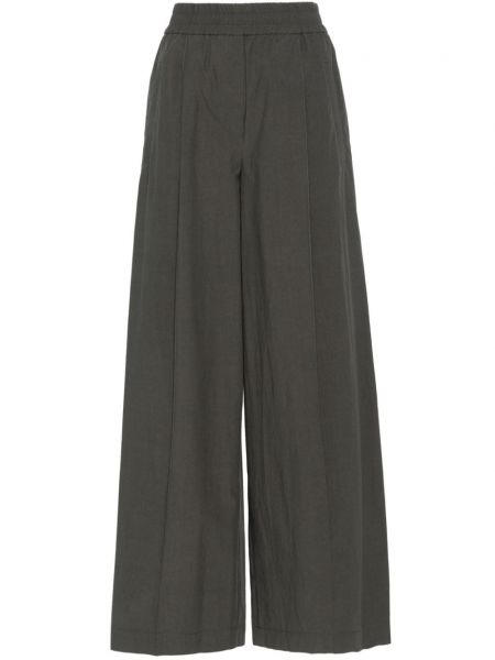 Pantalon en coton large Brunello Cucinelli gris