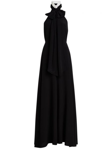 Kleid mit kragen mit schleife Karl Lagerfeld schwarz