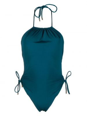 Bikini sznurowany koronkowy Saint Laurent niebieski