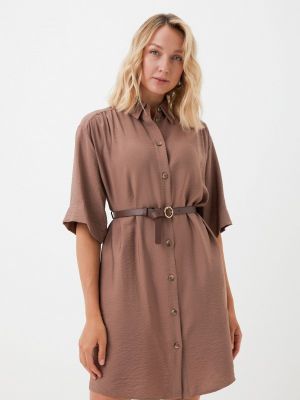 Платье-рубашка элис коричневое