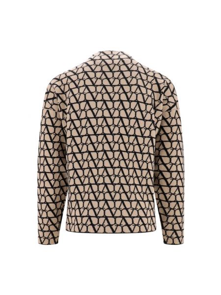 Sweter z okrągłym dekoltem Valentino beżowy